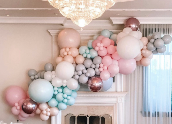 guirlande de ballons pastel