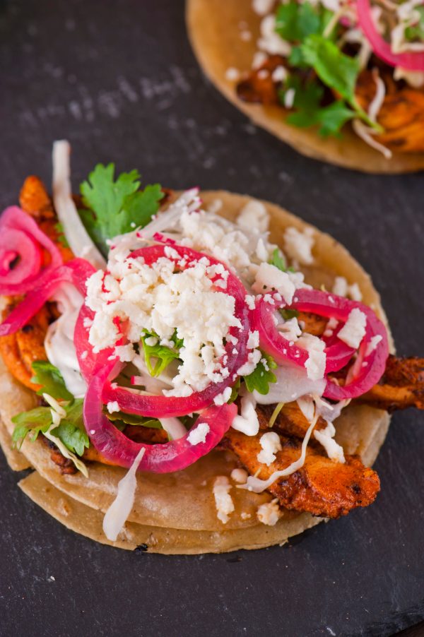 Tacos porc effiloché présentation suggéré